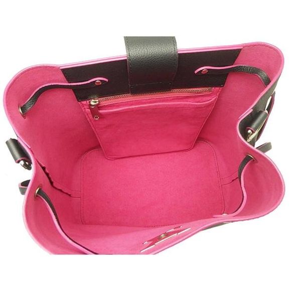 Louis Vuitton Lock Me Bucket Shoulder Bag Black Pink - Picture 6 of 7